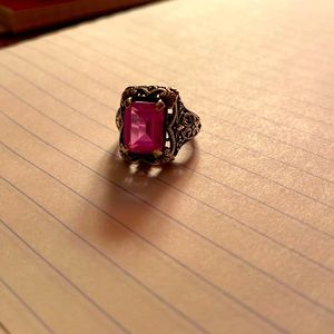 Antique Pink sapphire ring